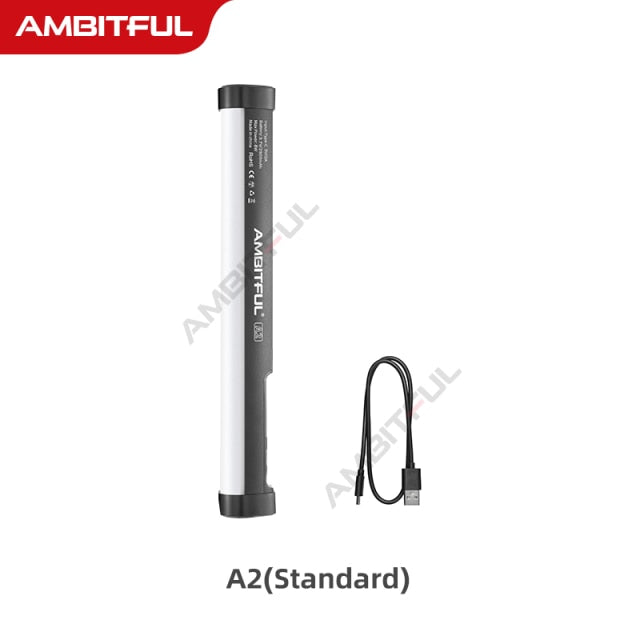 AMBITFUL A2 RGB 2500-8500K RGB LED Video Stick Tube Light, CRI 95+ TLCI 97 +,Built-in APP Lithium Battery Magnetic Function