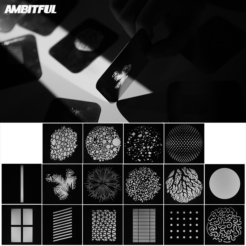 AMBITFUL AL-16 Focalize Conical Snoot Optical Condenser Art Special Effects Shaped Beam Light Cylinder with Shape and Color Gel focusing rod