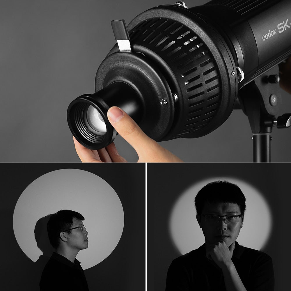 AMBITFUL AL-16 Focalize Conical Snoot Optical Condenser Art Special Effects Shaped Beam Light Cylinder with Shape and Color Gel focusing rod
