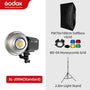 Godox SL-200W SL200W 5600K White Version LCD Panel Continuous LED Video Light + 70x100cm softbox + 2.8m Light Stand + Barn Door