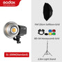 Godox SL-200W SL200W 5600K White Version LCD Panel Continuous LED Video Light + 70x100cm softbox + 2.8m Light Stand + Barn Door
