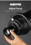 AMBITFUL AL-16 Focalize Conical Snoot Optical Condenser Art Special Effects Shaped Beam Light Cylinder with Shape and Color Gel focusing rod