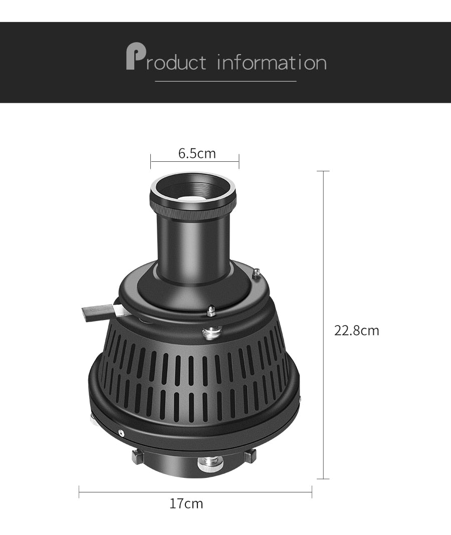 AMBITFUL AL-16 Focalize Conical Snoot Optical Condenser Art Special Effects Shaped Beam Light Cylinder with Shape and Color Gel focusing rod