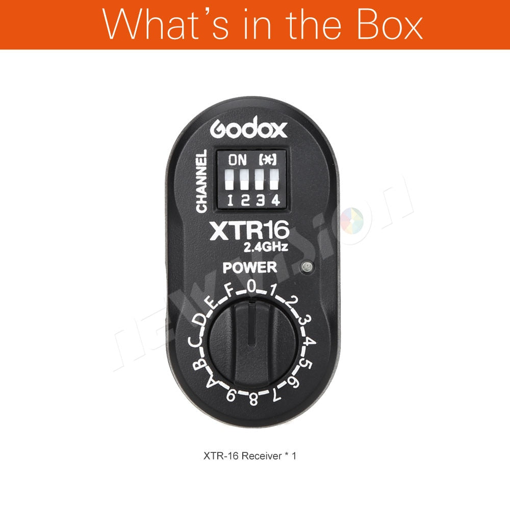Godox XTR-16 2.4G Wireless Receiver for X1C X1N XT-16 Transmitter Trigger AD360,DE,QT,DP,QS,GS,GT Series