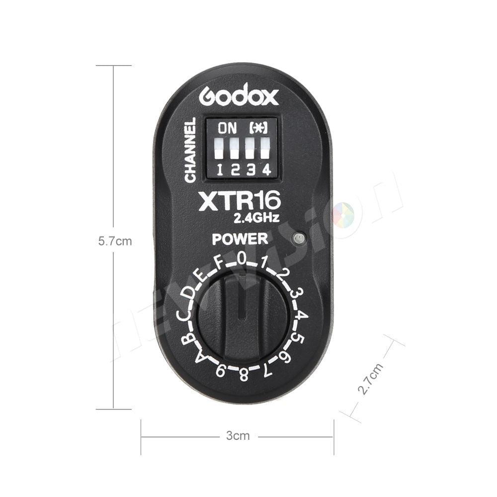 Godox XTR-16 2.4G Wireless Receiver for X1C X1N XT-16 Transmitter Trigger AD360,DE,QT,DP,QS,GS,GT Series