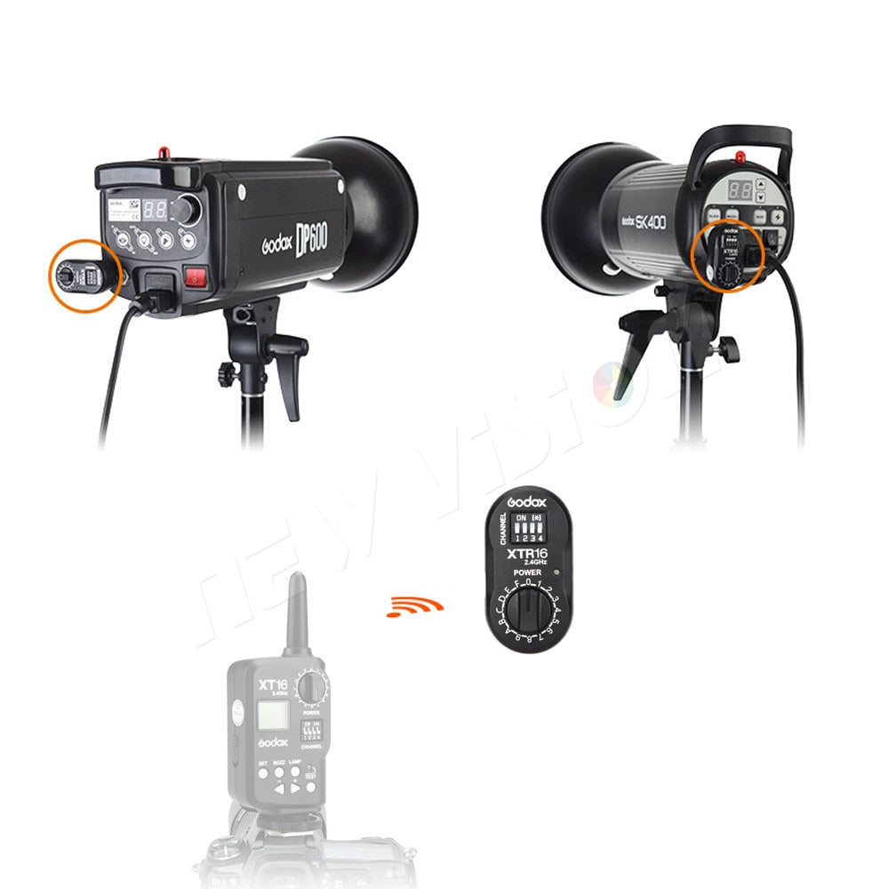 Godox XTR-16 2.4G Wireless Receiver for X1C X1N XT-16 Transmitter Trigger AD360,DE,QT,DP,QS,GS,GT Series
