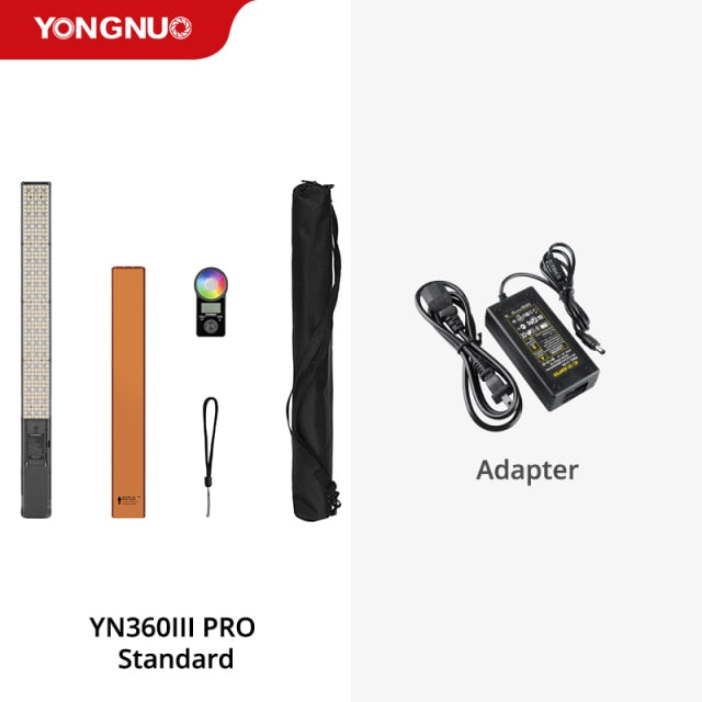 Yongnuo YN360 III YN360III PRO Handheld 3200K-5500K RGB Colorful Ice Stick LED Video Light Adjusting Controlled by Phone App