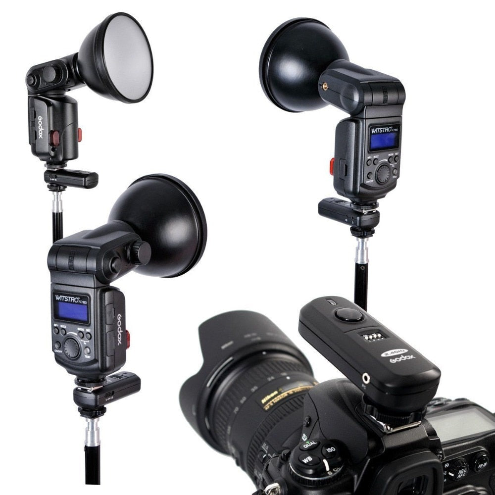 Godox FC-16 2.4GHz 16 Channels Wireless Remote Flash Studio Trigger & Receiver Shutter for Canon Nikon Camera