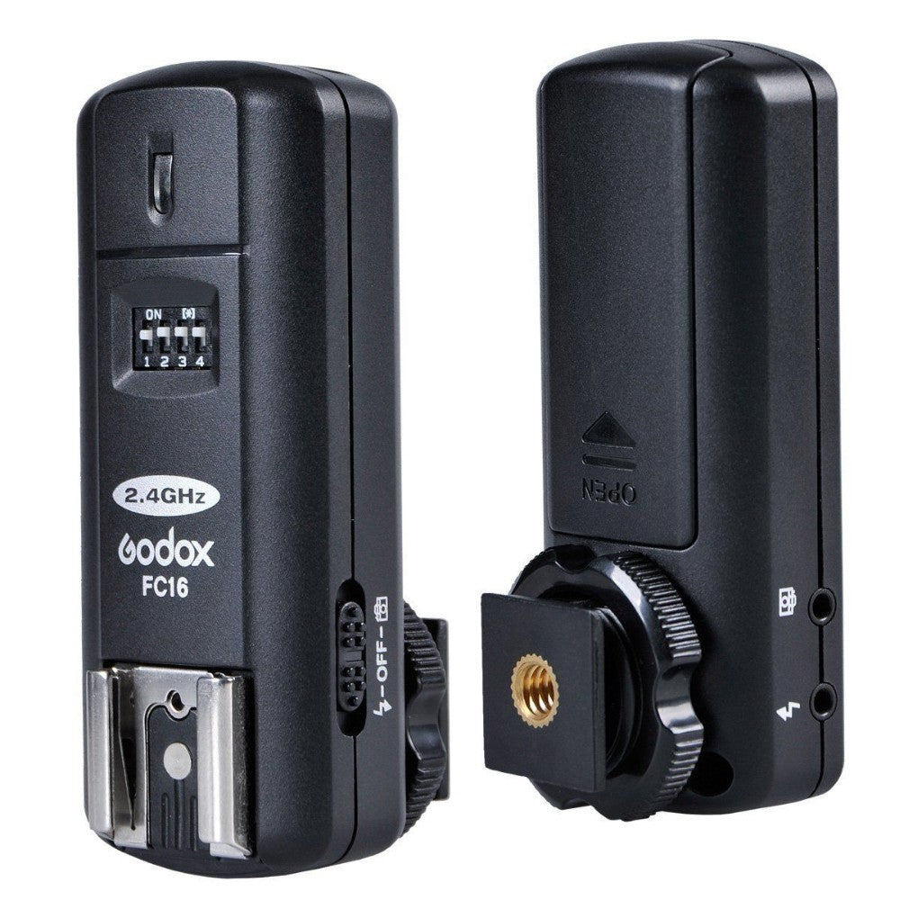 Godox FC-16 2.4GHz 16 Channels Wireless Remote Flash Studio Trigger & Receiver Shutter for Canon Nikon Camera