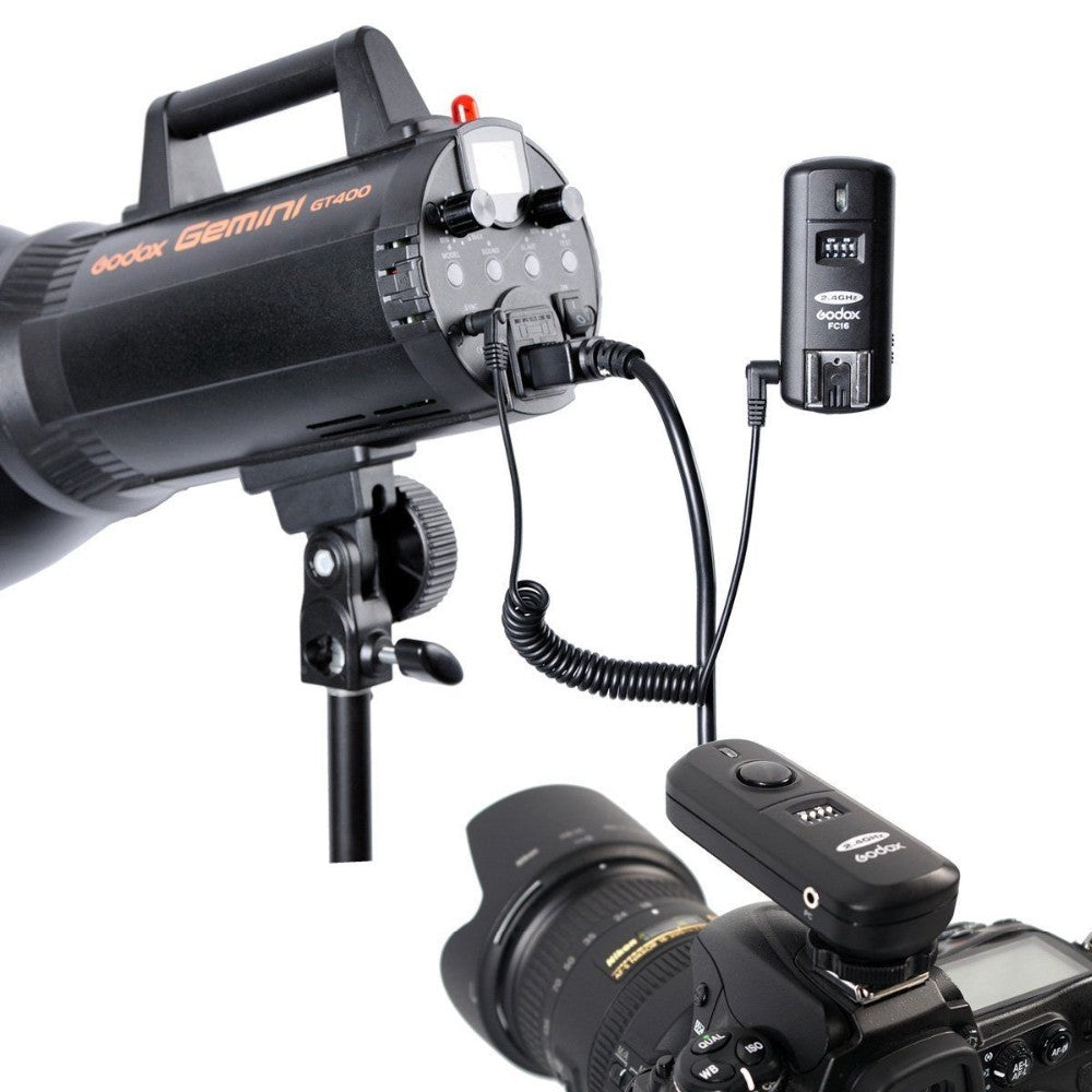 Godox FC-16 2.4GHz 16 Channels Wireless Remote Flash Studio Trigger & Receiver Shutter for Canon Nikon Camera