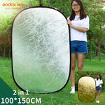 Godox 2 in 1 100x150cm Portable Oval Multi-Disc Reflector,Collapsible Photography Studio Photo Camera Lighting Diffuser Reflecto