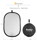 Godox 2 in 1 100x150cm Portable Oval Multi-Disc Reflector,Collapsible Photography Studio Photo Camera Lighting Diffuser Reflecto