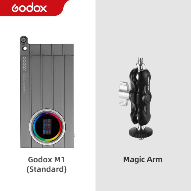 Godox M1 2500k-8500k Full Color RGB LED Light Pocket Aluminum Alloy LED Video Creative Light Multiple Special Effects Function