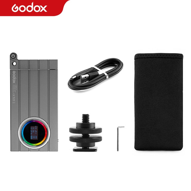 Godox M1 2500k-8500k Full Color RGB LED Light Pocket Aluminum Alloy LED Video Creative Light Multiple Special Effects Function