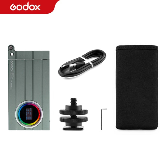 Godox M1 2500k-8500k Full Color RGB LED Light Pocket Aluminum Alloy LED Video Creative Light Multiple Special Effects Function
