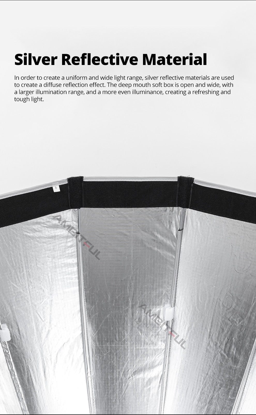 AMBITFUL QD-P70 70CM QD-P90 90CM QD-P120 120CM Quickly Release Parabolic Deep Softbox Grid for Bowens Elincrhom Profoto Mount