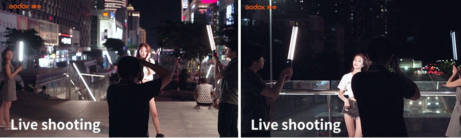 Godox LC500 3300K-5600K Adjustable Handle LED Light Stick Built-in lithiunm Battery+Remote control+AC Power Charger