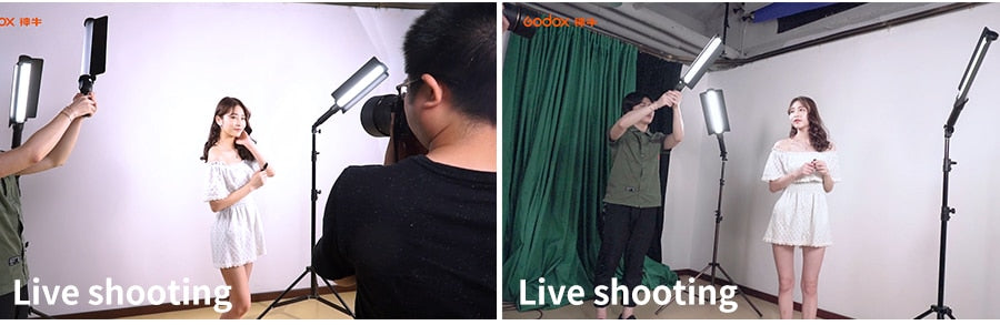 Godox LC500 3300K-5600K Adjustable Handle LED Light Stick Built-in lithiunm Battery+Remote control+AC Power Charger