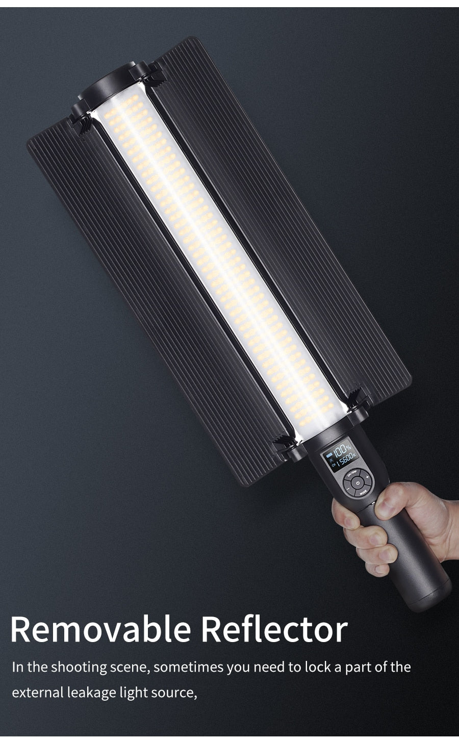 Godox LC500 3300K-5600K Adjustable Handle LED Light Stick Built-in lithiunm Battery+Remote control+AC Power Charger