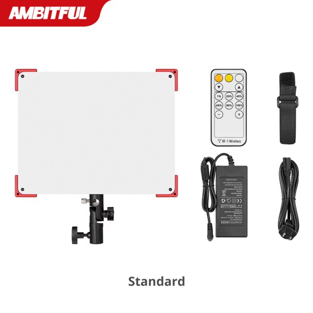 AMBITFUL LEDP60C Ultra-thin 60W 3200-5600k LED Lamp Video Light Panel Lamp for Video Beauty Tiktok Youtube Live