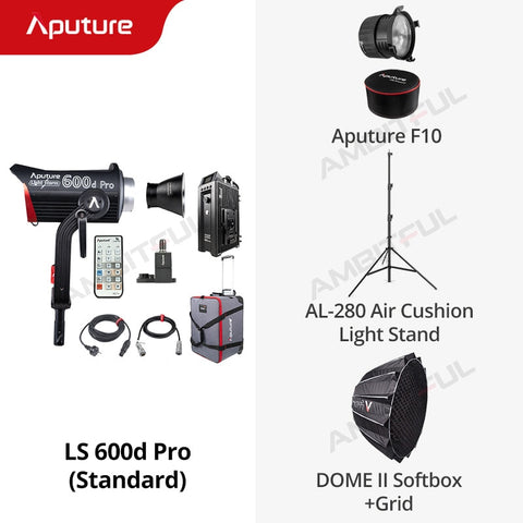 Aputure LS 600d Pro Light Storm V-Mount 600W 600 PRO + DOME II + F10 Kit Professional Video Lamp Photo Daylight LED Light