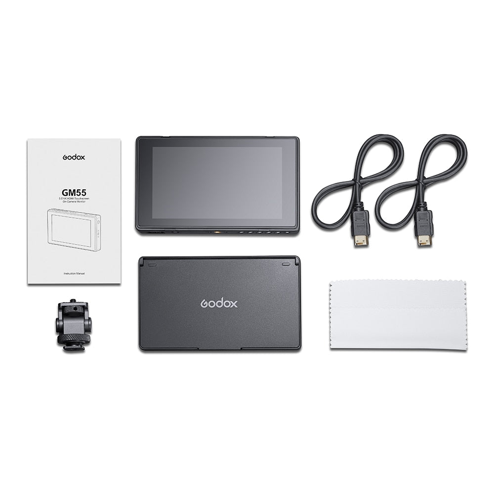 Godox GM55 4K Monitor 5.5 Inch DSLR 3D LUT Touch Screen IPS FHD 1920x1080 Video 4K HDMI Field Monitor Dslr PK FEELWORLD F6 PLUS