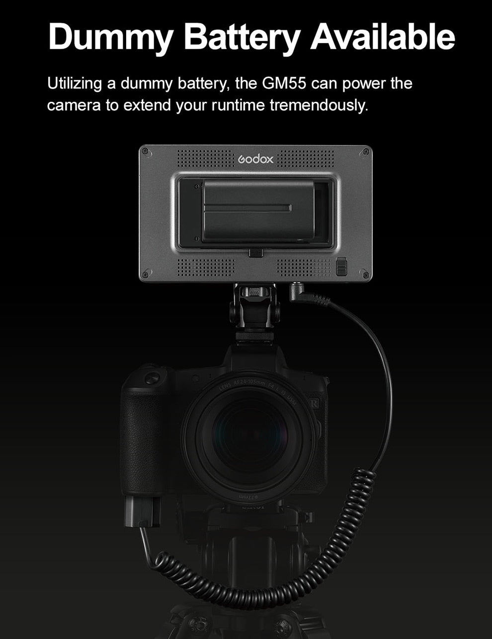 Godox GM55 4K Monitor 5.5 Inch DSLR 3D LUT Touch Screen IPS FHD 1920x1080 Video 4K HDMI Field Monitor Dslr PK FEELWORLD F6 PLUS