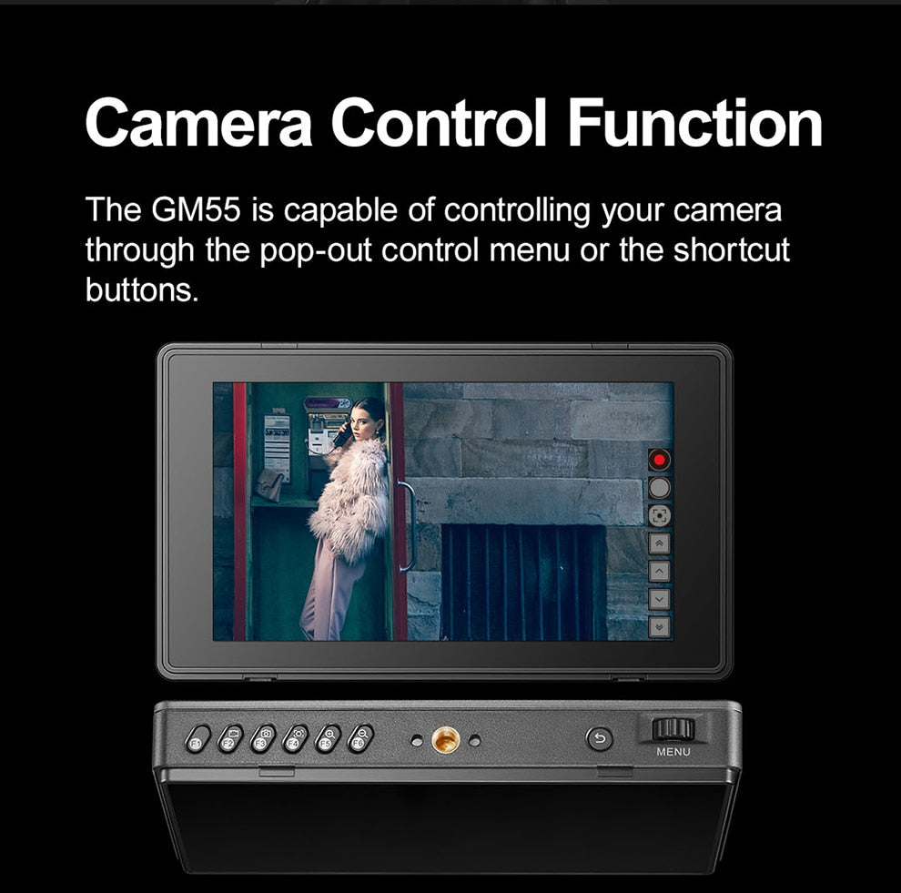 Godox GM55 4K Monitor 5.5 Inch DSLR 3D LUT Touch Screen IPS FHD 1920x1080 Video 4K HDMI Field Monitor Dslr PK FEELWORLD F6 PLUS