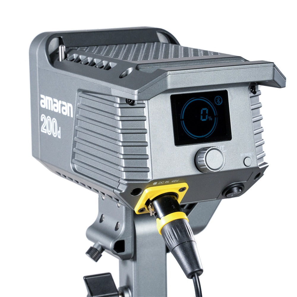 Aputure Amaran 100D 200D LED Video 130W CRI95+ TLCI96+ 39,500 lux@1m Bluetooth App Control 8 Lighting Effects DC/AC Power Supply