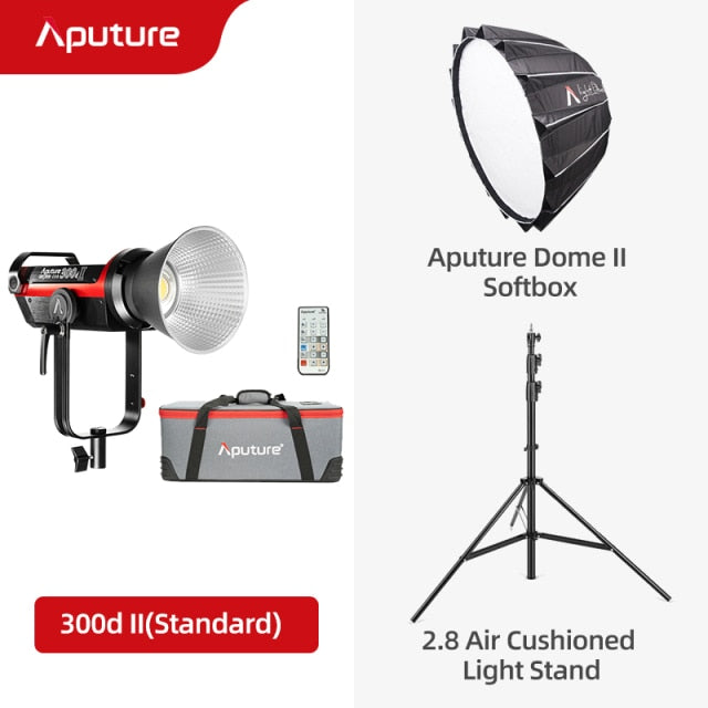 Aputure LS C300d 2 300d II LED Video Light COB Light 5500K Daylight Bowens Outdoor Studio Light Photography Lighting for Youtube