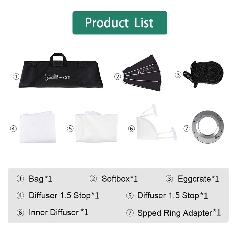 Aputure Light Dome SE Lightweight Portable Softbox Flash Diffuser Bowens Mount LED Light for Amaran 100D/X 200D/X 120DII 300DII