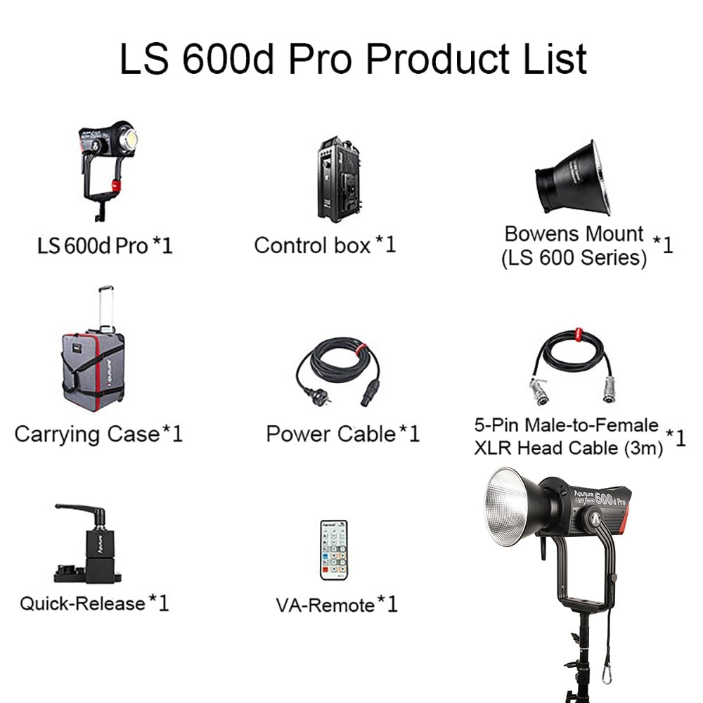 Aputure LS 600d Pro Light Storm V-Mount 600W 600 PRO  Professional Video Lamp Photo Daylight LED Light