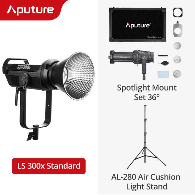 Aputure LS 300X Bi-Color 2700K-6500K tunable White Point Bowens mount V-mount plante compatible with Sidus Link App