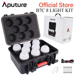 Aputure ACCENT B7C 8 LIGHT KIT 7W RGBWW LED Smart Bulb with Charging Box 2000K-10000K Full-Color Photography Camera Lamp