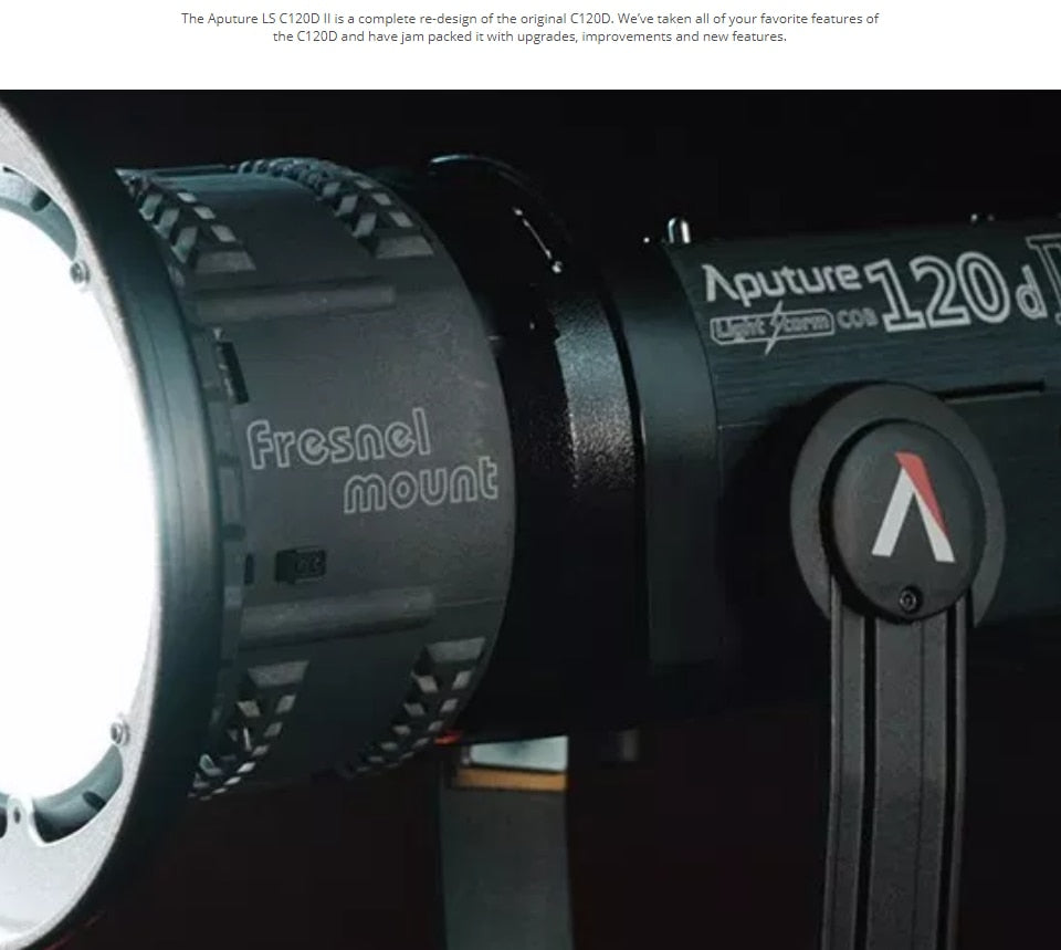 Aputure Light Storm LS C120D Mark 2 120D II Led Continuous Output Lighting Ultimate Upgrade 30,000 Lux @0.5m Supports DMX 5 