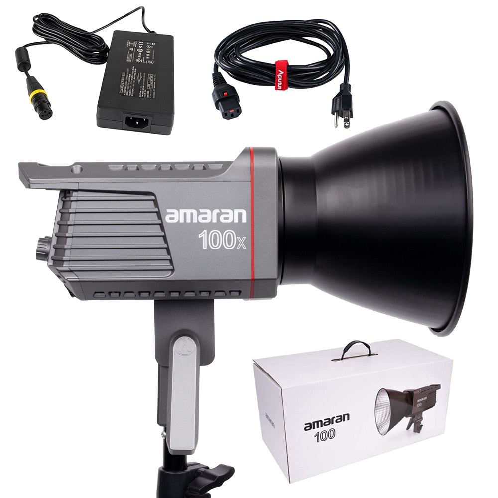 Aputure Amaran 100X 200X Bi-Color LED Video Light 2700-6500K 100W Bluetooth App Control 9 Lighting Effects Ultra Silent Fan