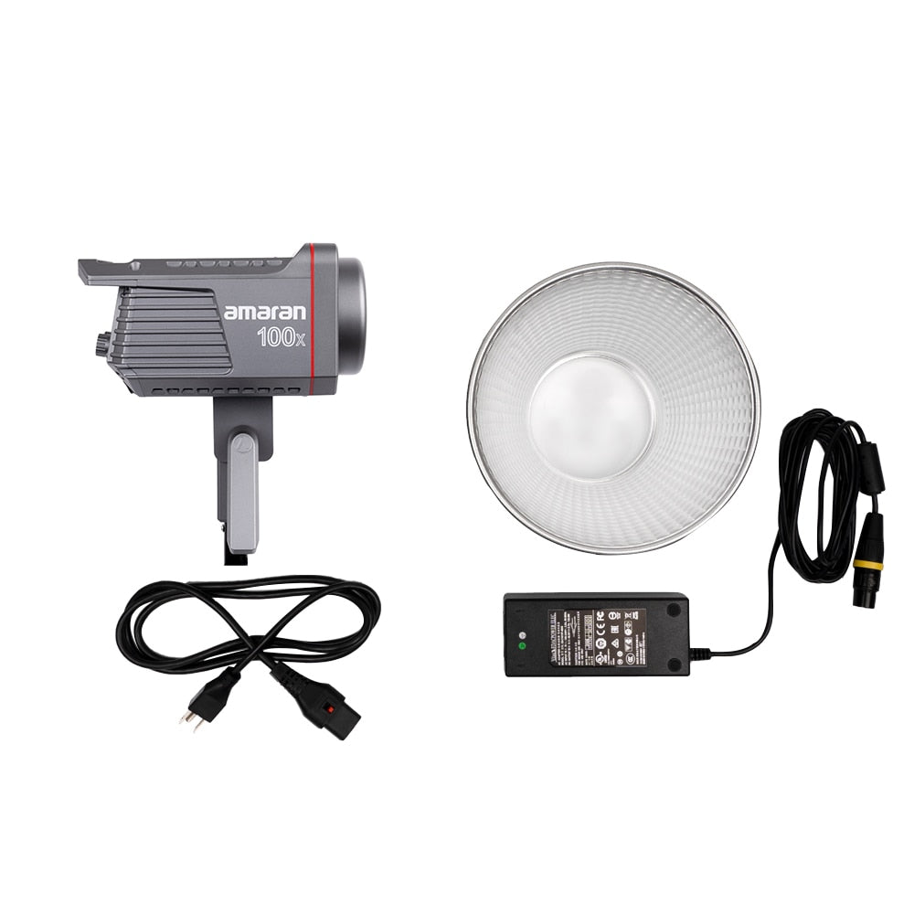 Aputure Amaran 100X 200X Bi-Color LED Video Light 2700-6500K 100W Bluetooth App Control 9 Lighting Effects Ultra Silent Fan