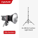 Aputure Amaran 100X 200X Bi-Color LED Video Light 2700-6500K 100W Bluetooth App Control 9 Lighting Effects Ultra Silent Fan