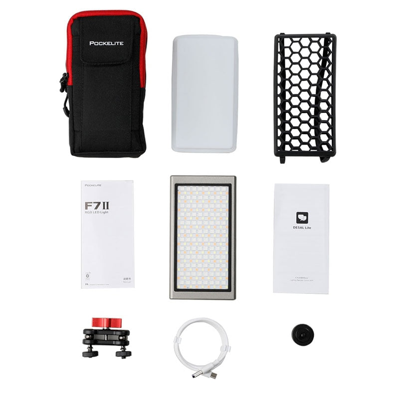 Falcon Eyes F7 II RGB On Camera Video Light 12W APP Control Magnetic LED Fill Lamp with Scene Effects Modes with Honeycomb Grid