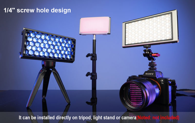Falcon Eyes F7 II RGB On Camera Video Light 12W APP Control Magnetic LED Fill Lamp with Scene Effects Modes with Honeycomb Grid