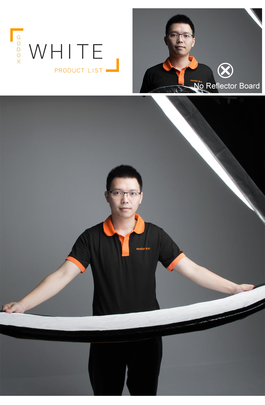 Godox 5in1 80cm 110cm 100x150cm 150x200cm Silver White Gold Portable Collapsible Light Round Photography Reflector for Studio