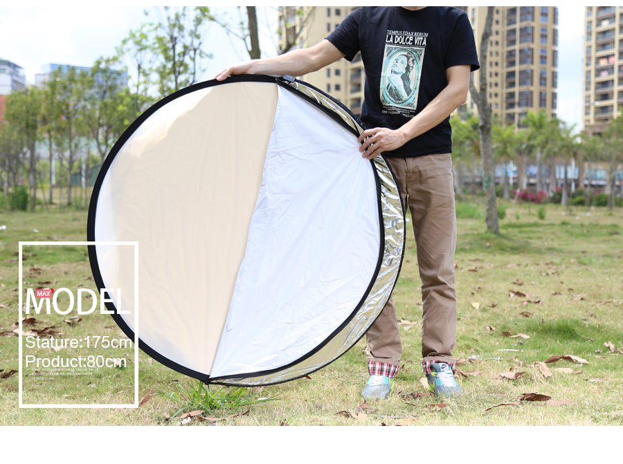 Godox 5in1 80cm 110cm 100x150cm 150x200cm Silver White Gold Portable Collapsible Light Round Photography Reflector for Studio