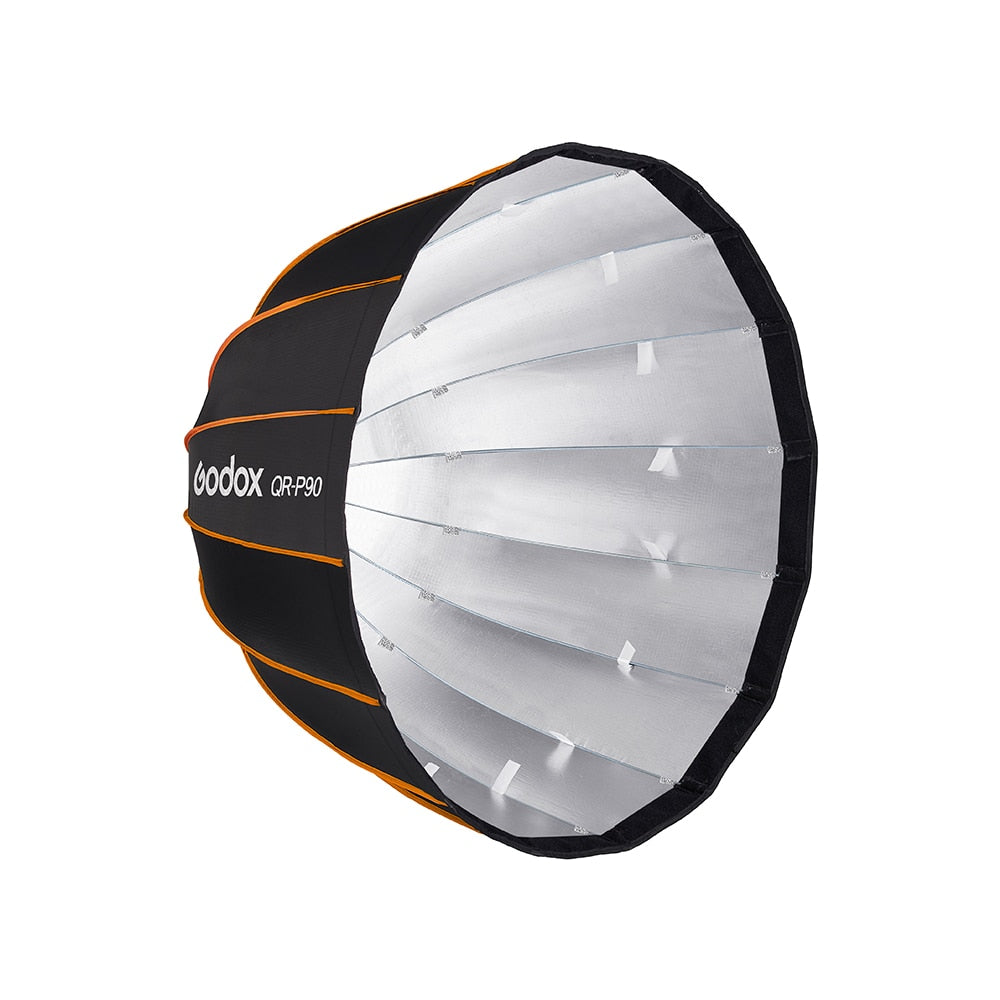 Godox QR-P70 70CM QR-P90 90CM QR-P120 120CM Quickly Release Parabolic Deep Softbox +Honeycomb Grid for Bowens Mount Studio Flash