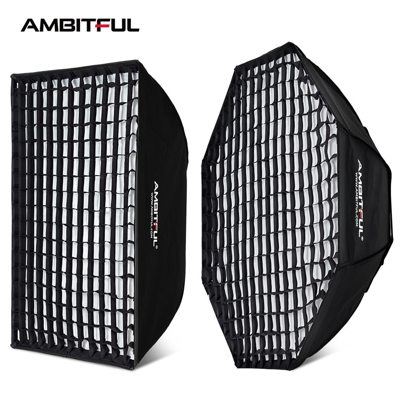 AMBITFUL Rectangular Octagonal Honeycomb Grid Softbox