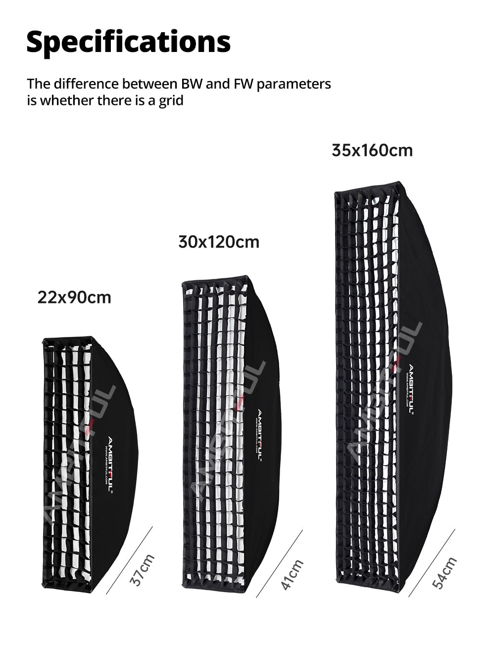 AMBITFUL Rectangular Octagonal Honeycomb Grid Softbox