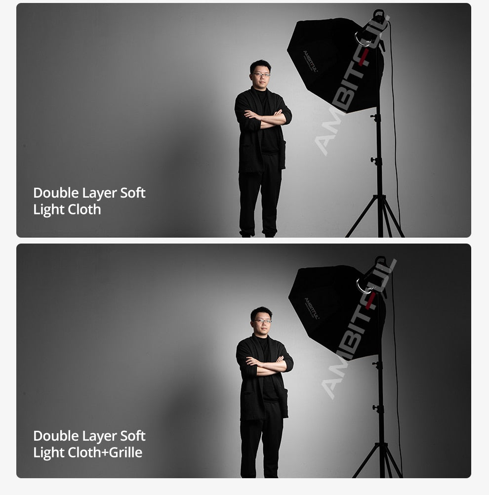 AMBITFUL Rectangular Octagonal Honeycomb Grid Softbox