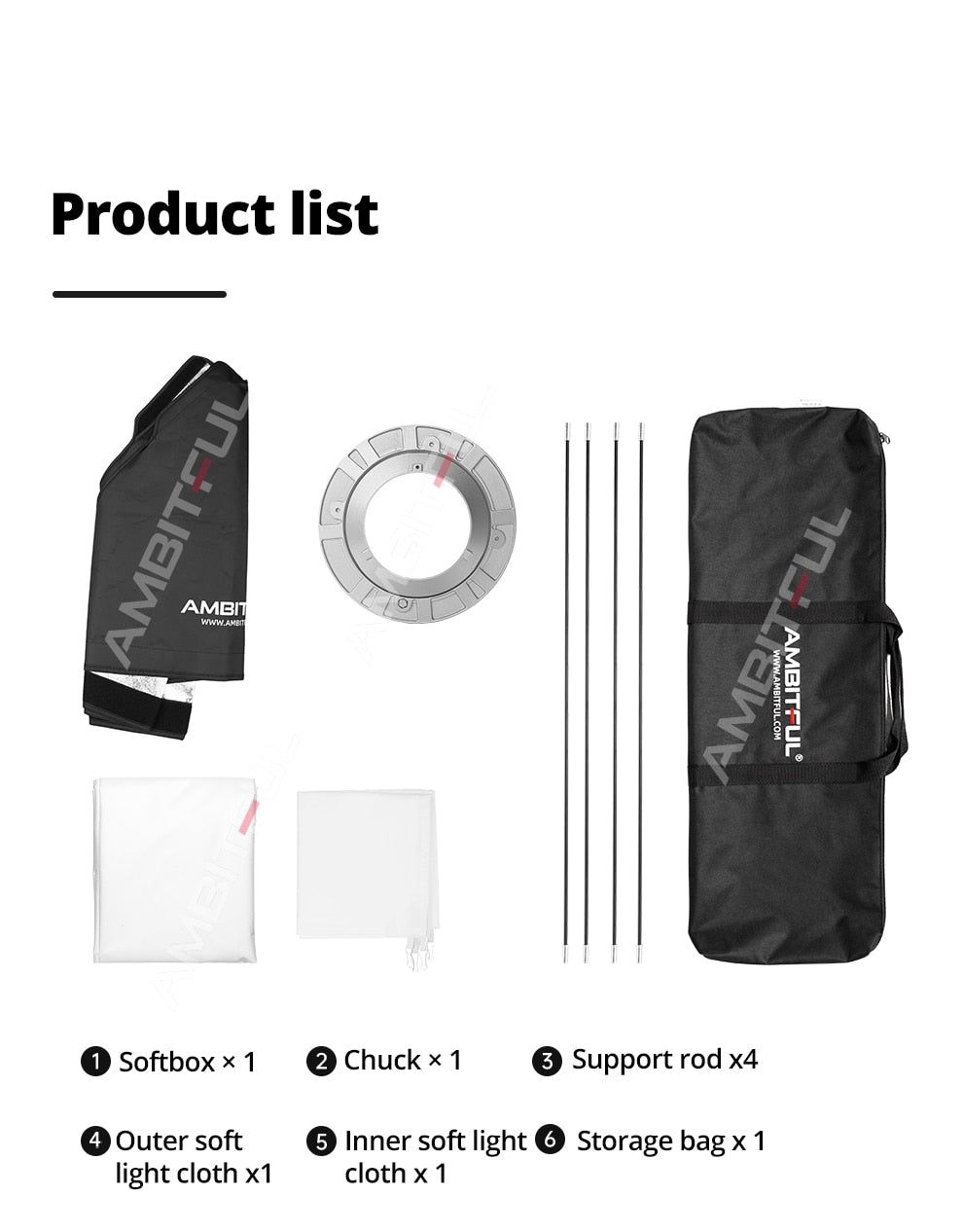 AMBITFUL Rectangular Octagonal Honeycomb Grid Softbox