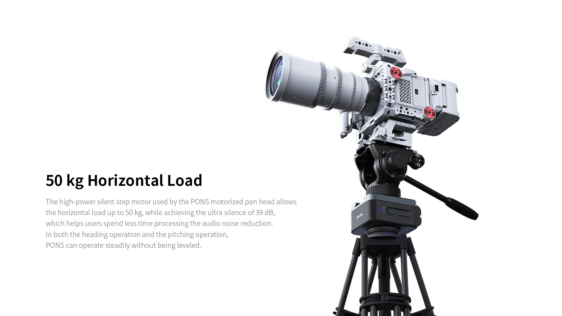 ZEAPON PS-E1 PD-E1 PONS Motorized Pan Head The Horizontal Load Up To 50 kg Single Axis Double Axis Linkage