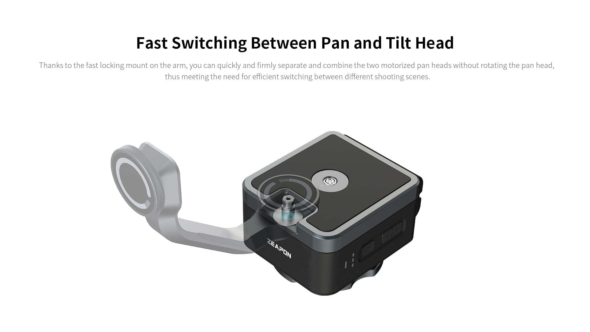 ZEAPON PS-E1 PD-E1 PONS Motorized Pan Head The Horizontal Load Up To 50 kg Single Axis Double Axis Linkage