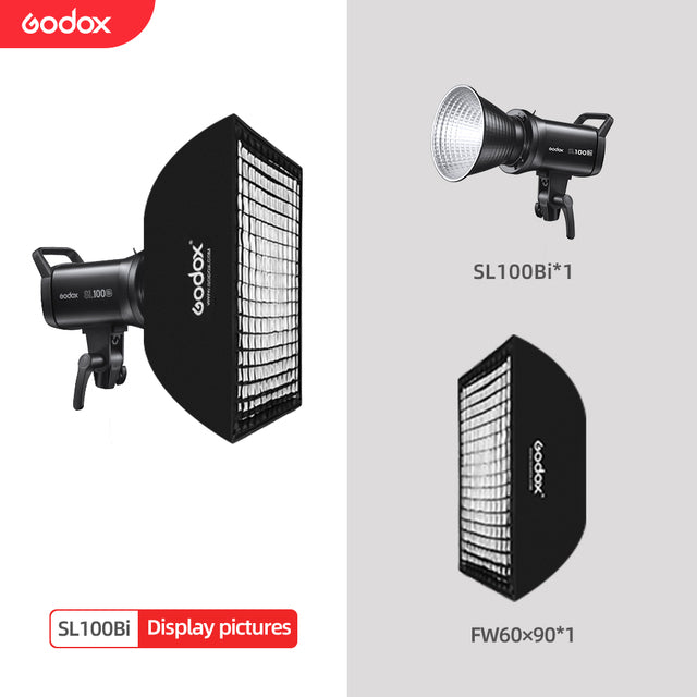 Godox SL100Bi 100W 2800-6500K White Yellow Version LCD Panel LED Video Light Continuous Output Bowens Mount Studio Light